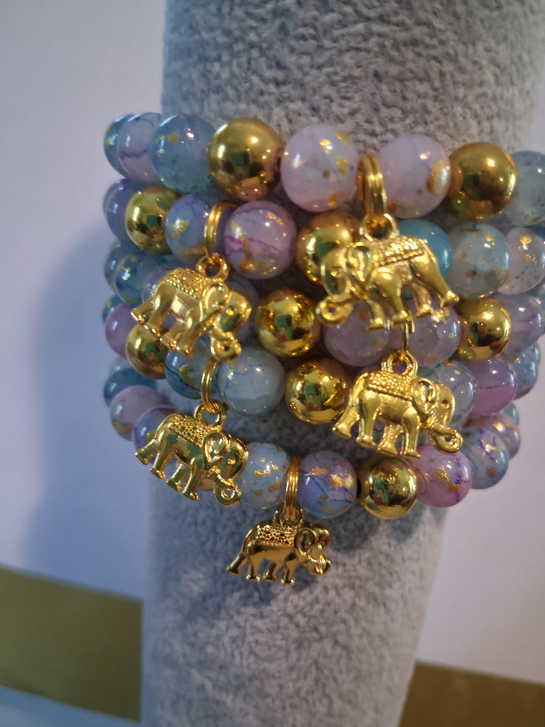 Bluish w purple w elephants