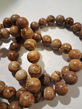 Load image into Gallery viewer, Men brown Jasper 10mm gemstone 8in wrist
