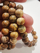 Load image into Gallery viewer, Men brown Jasper 10mm gemstone 8in wrist

